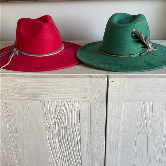 Accessories - Stylish Red and Green Women's Fedora Hat